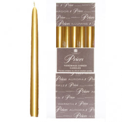 Prices Gold Venetian 10" Dinner Candle Pack Of 10
