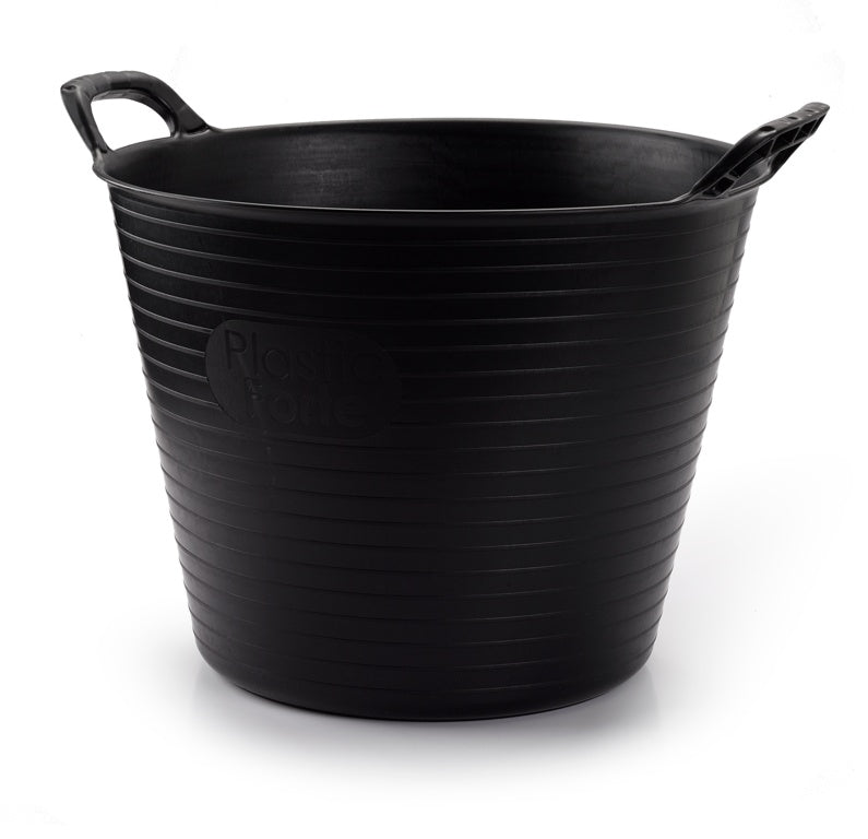 Black Animal Feed Eco Tub Bucket 25L