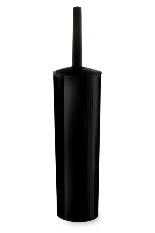 Black Plastic Toilet Brush & Holder