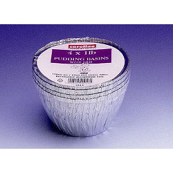 Caroline Foil Pudding Basins with Lids 4 Pack