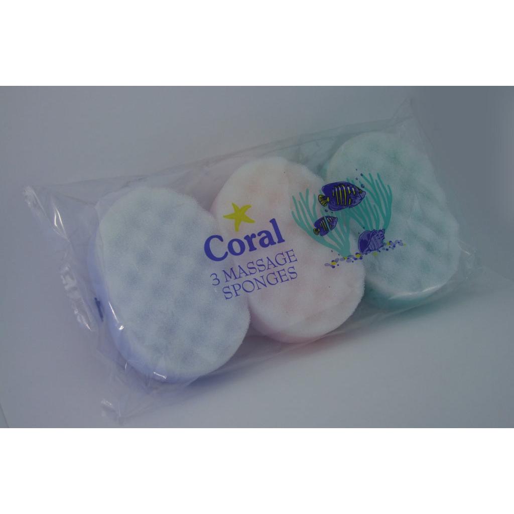 Coral Massage Sponges 3 Pack