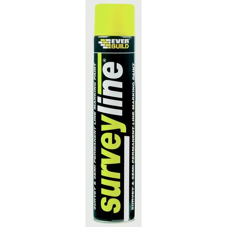 Everbuild Yellow Surveyline Spray  Paint 700ml