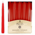 Prices Red Tapered Dinner Candle Unwrapped 50 Pack