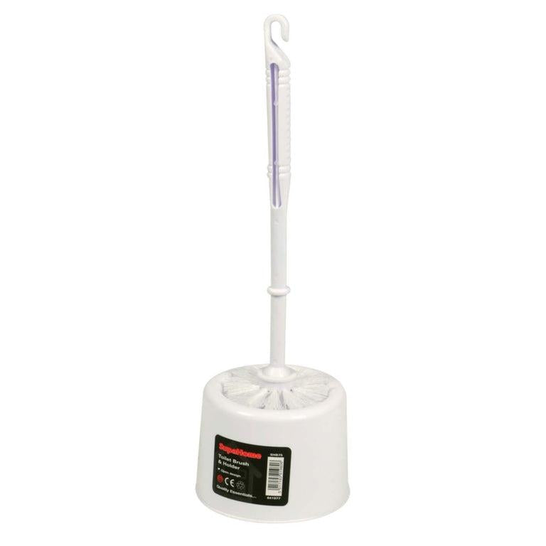 White Toilet Brush & Holder