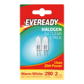 Eveready G4 Halogen Capsule Bulbs 20W B2 2 Pack