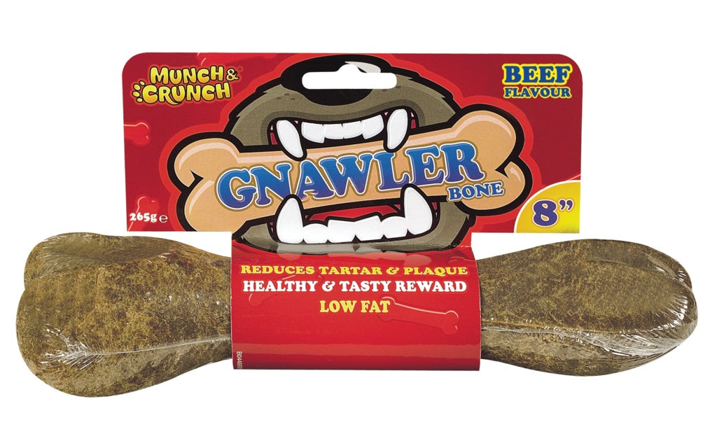 Dog Beef Flavour Gnawler Bone 8" 265g
