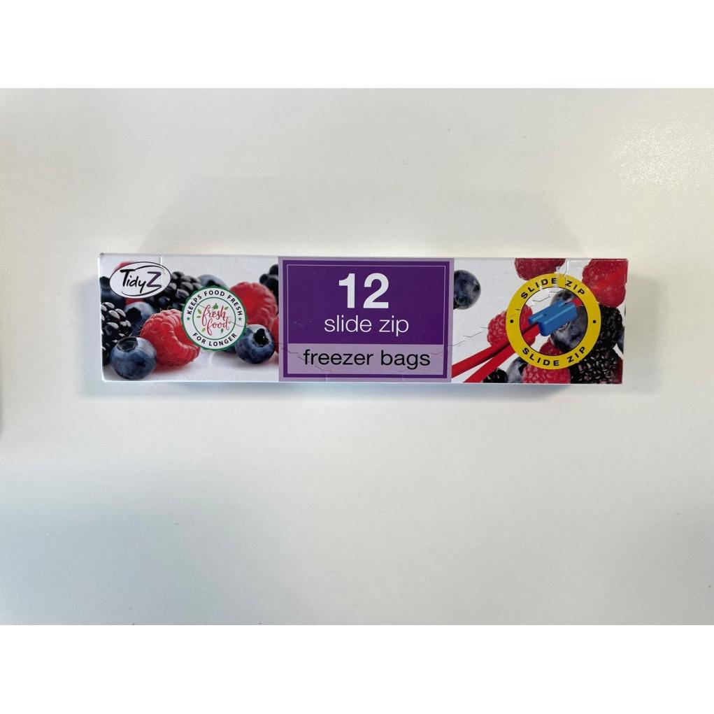 TidyZ Large Resealable Freezer Bags Pack Of 12