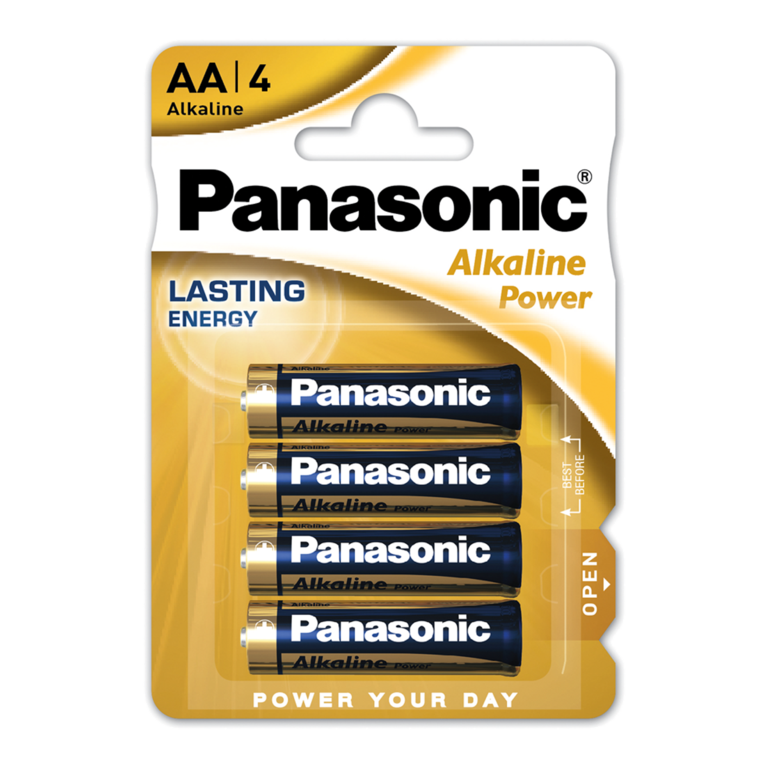 Panasonic AA Alkaline Batteries 4 Pack