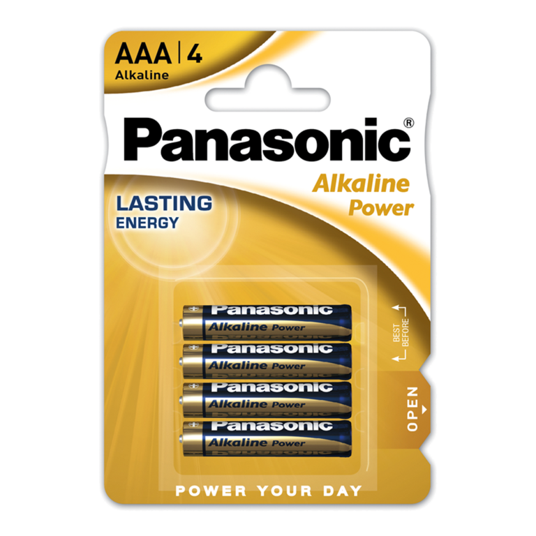 Panasonic AAA Alkaline Batteries 4 Pack
