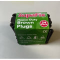 Heavy Duty Brown Wall  Plugs 24pk