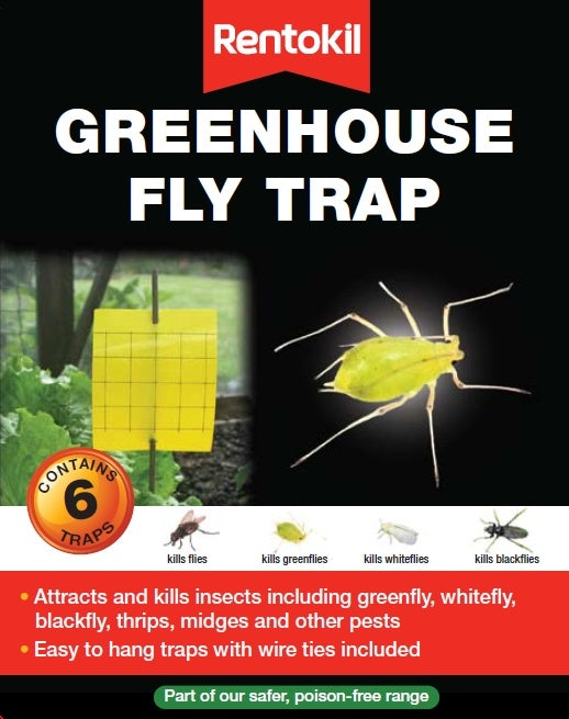 Rentokil Greenhouse Fly Trap 6pk