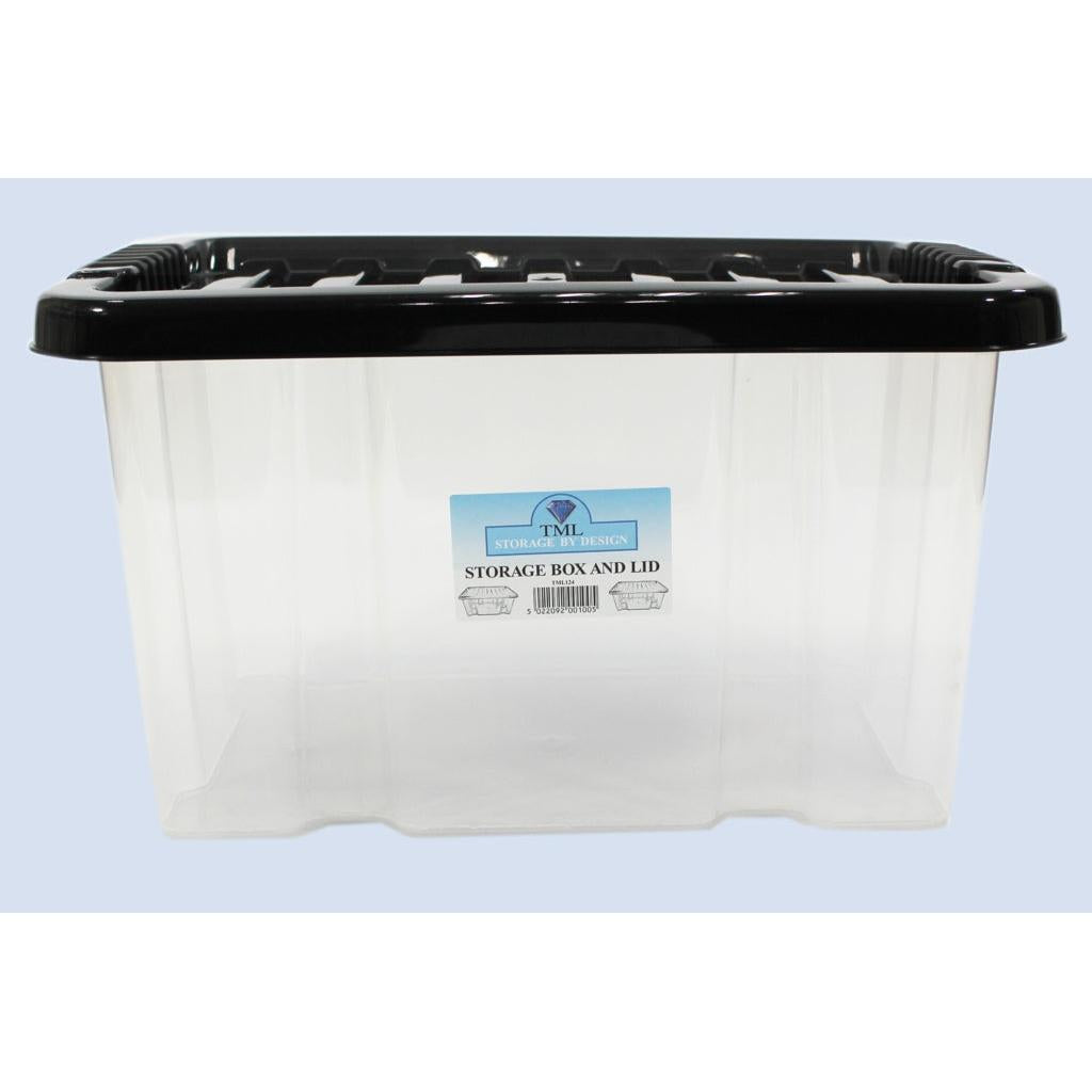 Plastic Storage Box & Lid 24L