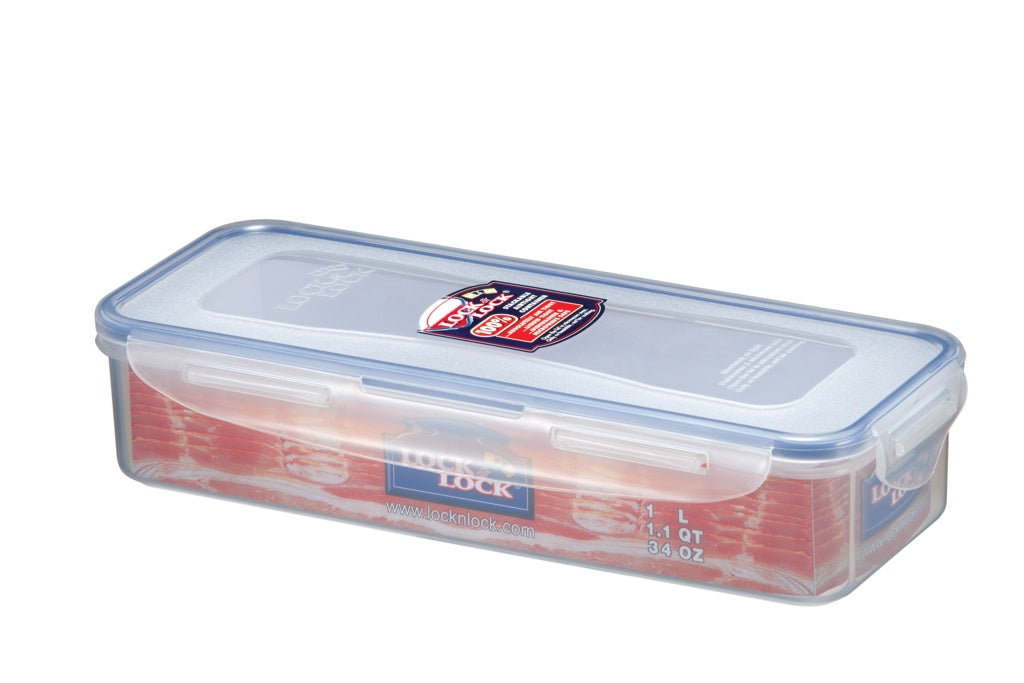 Locknlock Rectangular Bacon Food Storage Fridge Box with Freshness Tray