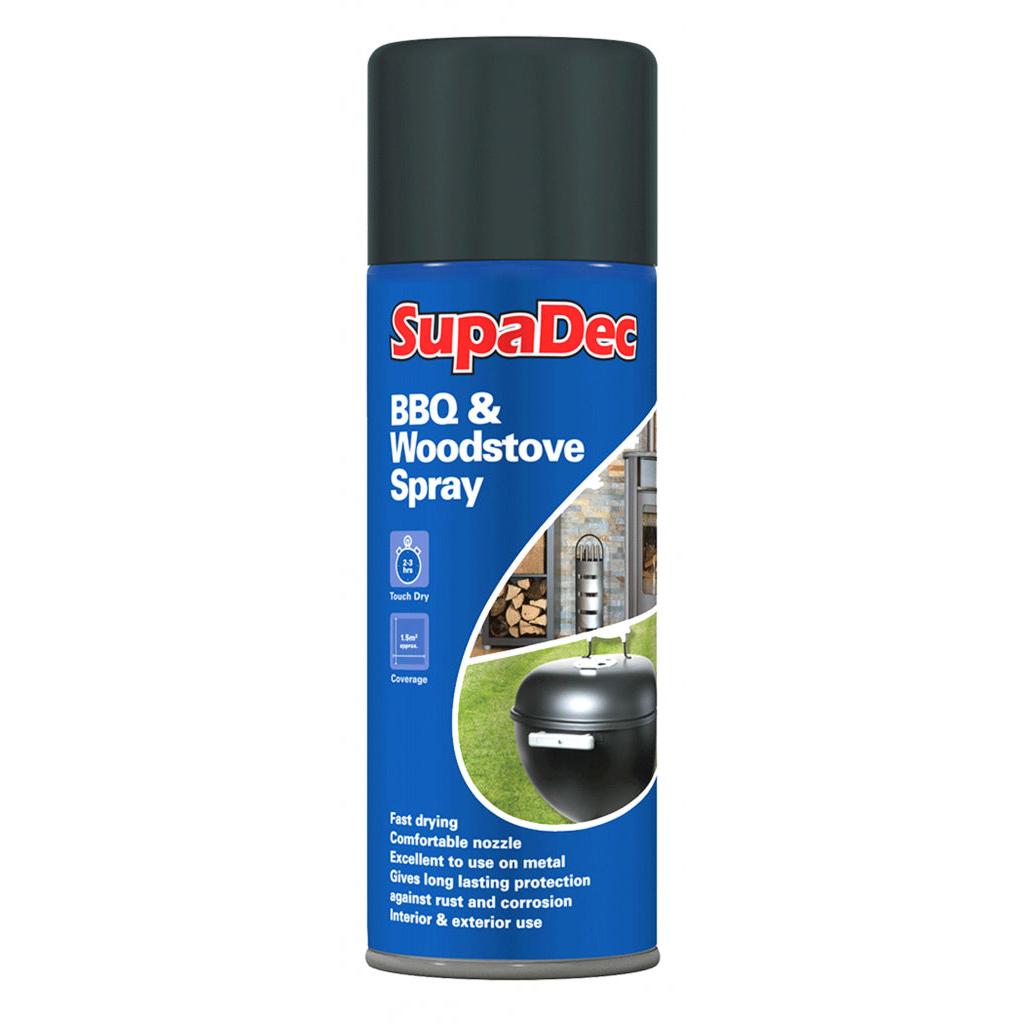 SupaDec BBQ & Woodstove Spray Paint Black