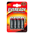 Eveready Super Heavy Duty AA Batteries 4pk