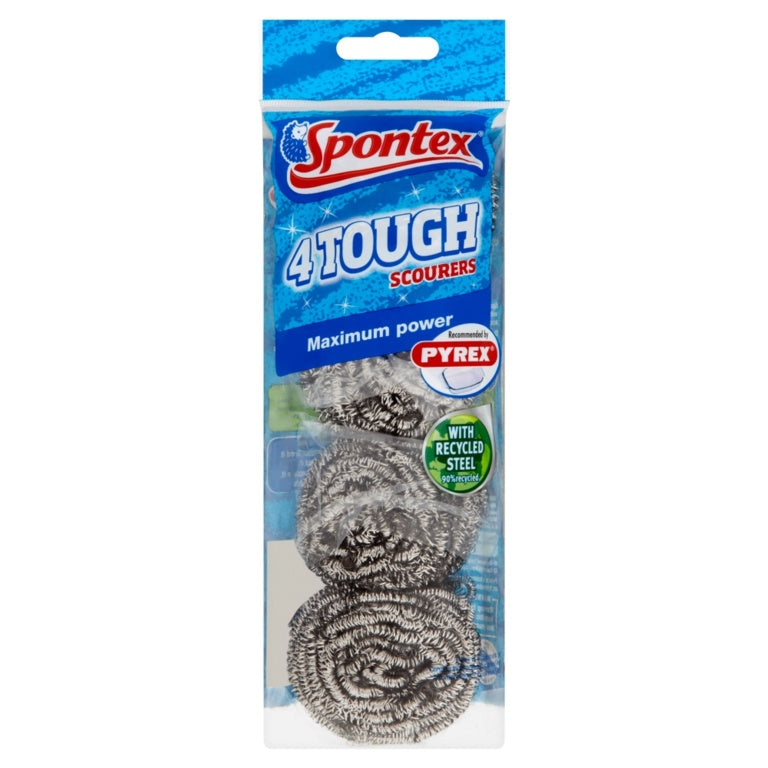 Spontex Tough Scourer 4pk
