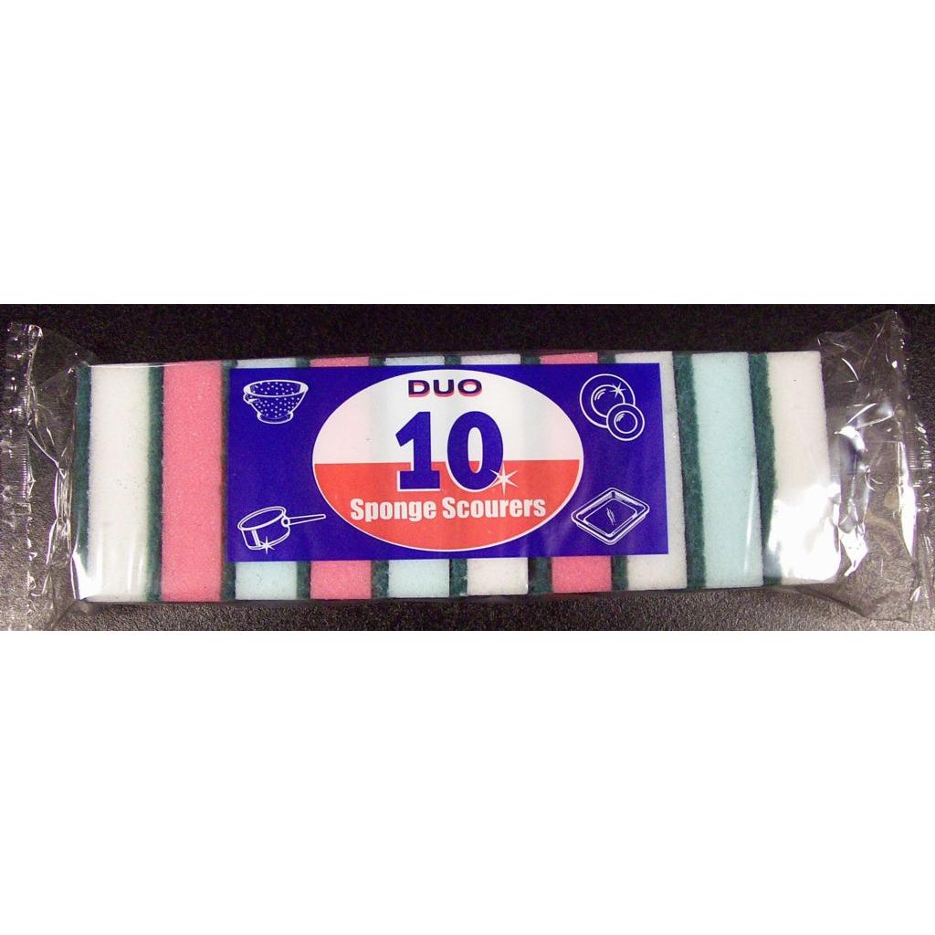 Duo Sponge Scourers 10 Pack