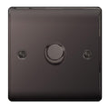 Push Metal Black Light Dimmer Switch