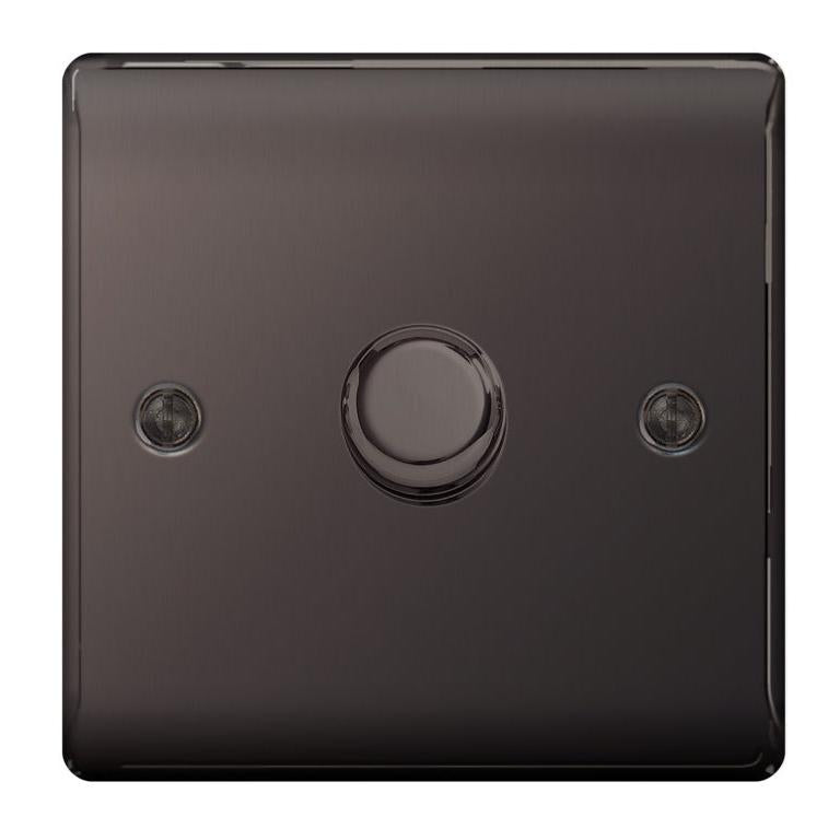 Push Metal Black Light Dimmer Switch