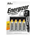 Energizer AA Batteries Alkaline Power AA E91 4 Pack
