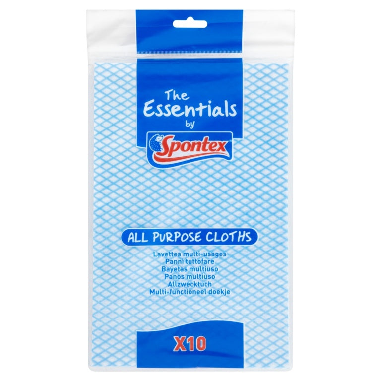 Spontex Essentials All Purpose Cloths 10pk