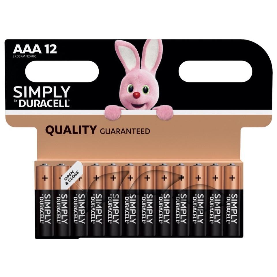 Duracell AA Simply Batteries 12 Pack
