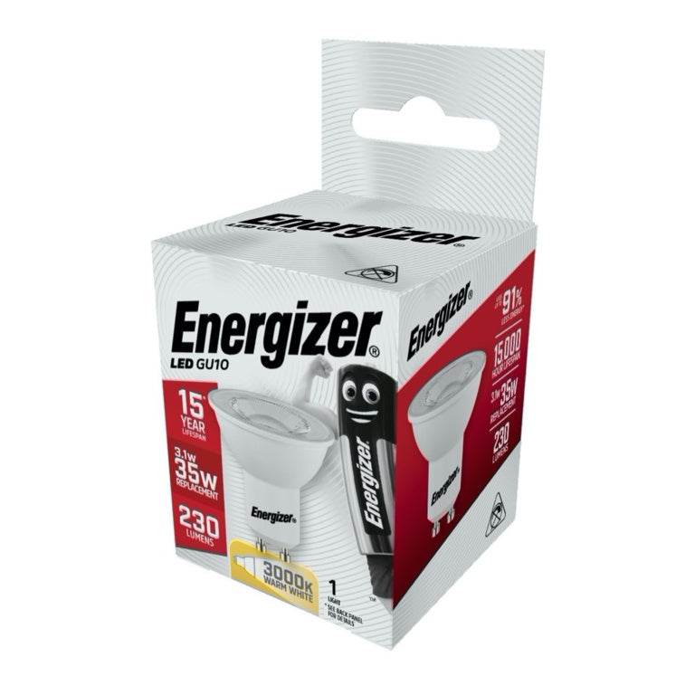 Energizer Warm White LED GU10 Lightbulb