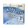 Softeese 3 Ply Ultra White Toilet Rolls 9 Pack