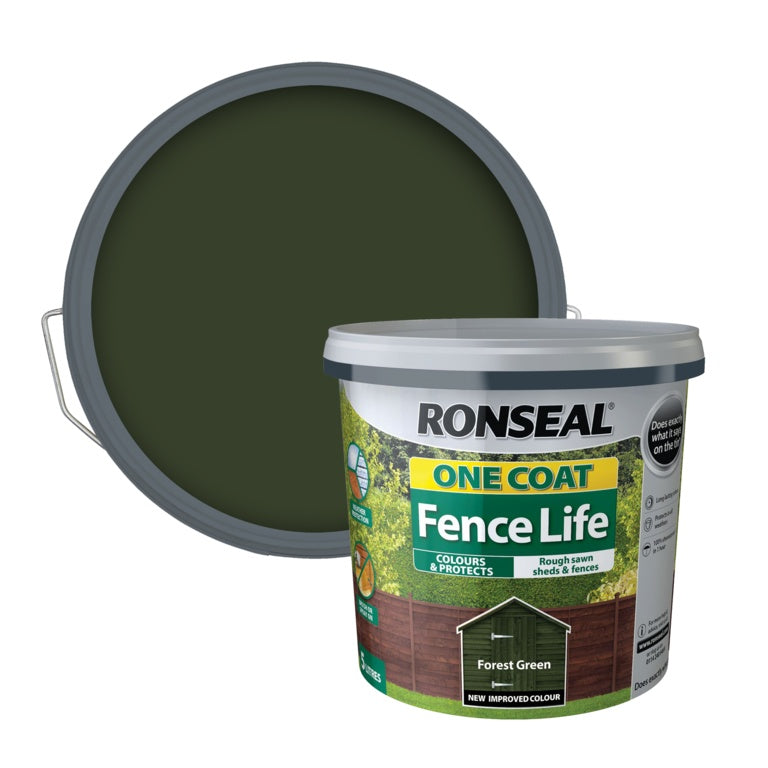 Ronseal Forest Green One Coat Fence Life 5L