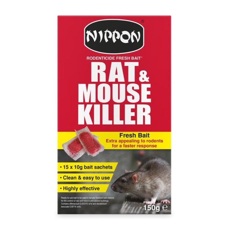 Nippon Rodenticide Fresh Bait Rat & Mouse Killer Sachets