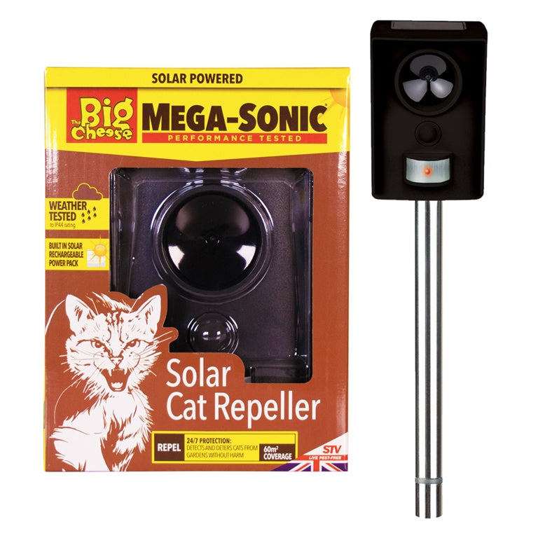 Big Cheese Mega-Sonic Deters  Cats From Gardens