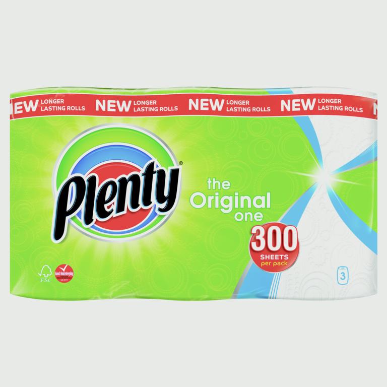 Plenty The Original One Kitchen Roll 3pk