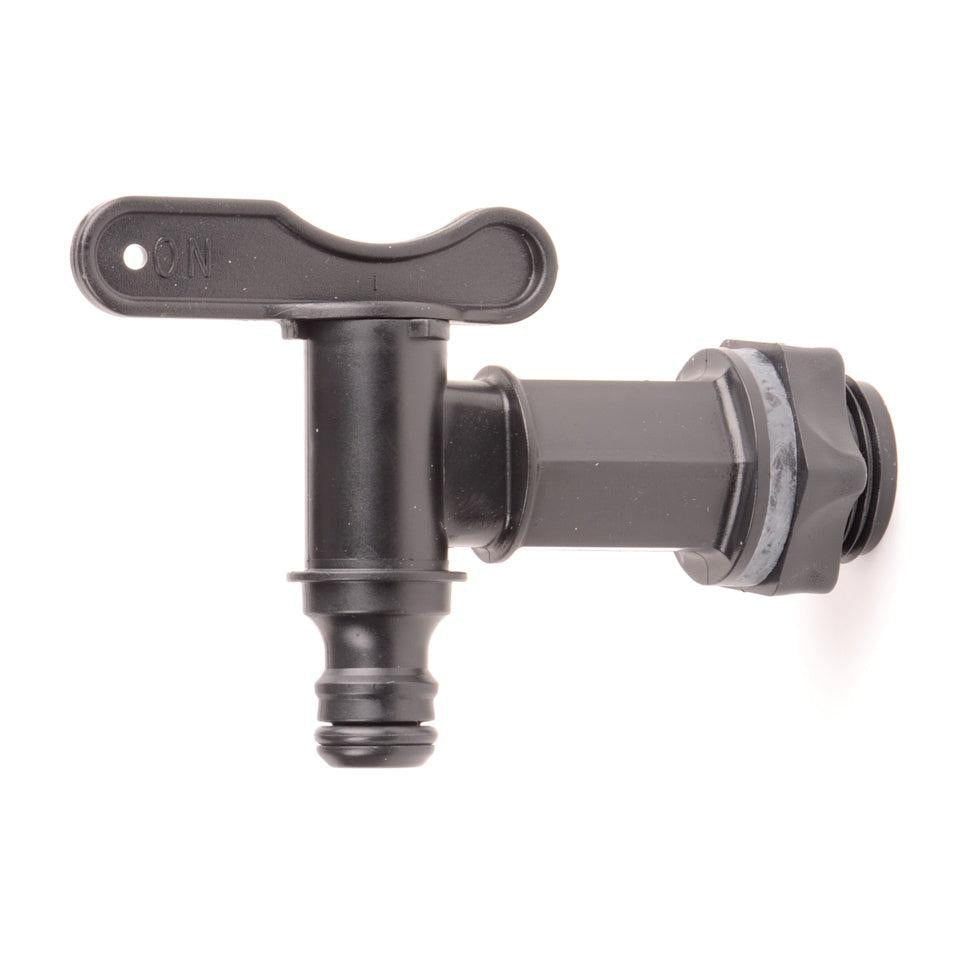 Black Plastic Water Butt Tap
