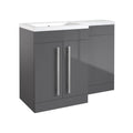 Kvit Matrix 2 Door Basin Unit Gloss Grey 600mm