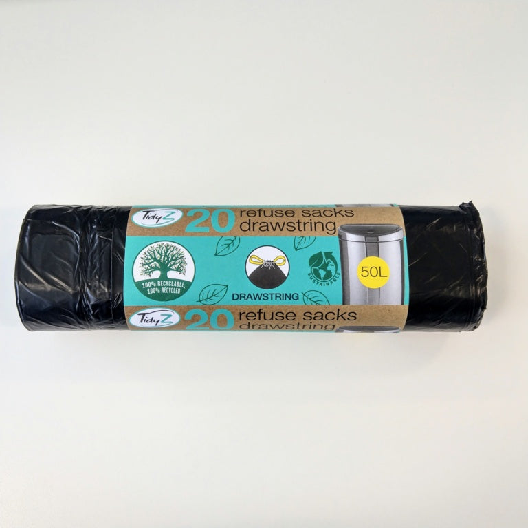 Tidy Drawstring Refuse Bin Bags Pack 20