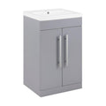 Avalon 2 Door Grey Bathroom Basin Unit 500mm