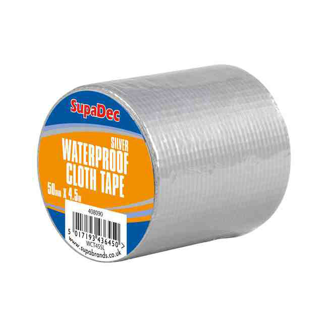 SupaDec Silver 50mm Waterproof Cloth Tape