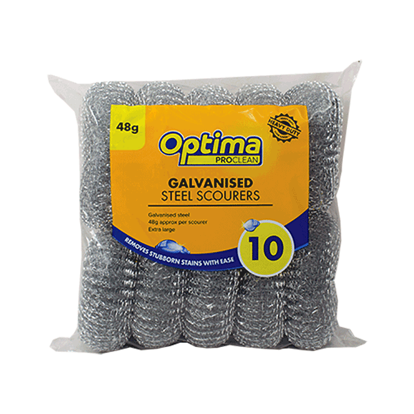 Optima ProClean Galvanised Scourers 48g 10pk
