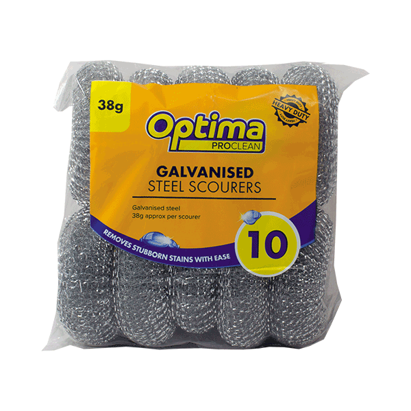 Optima ProClean Galvanised Scourers 38g 10pk