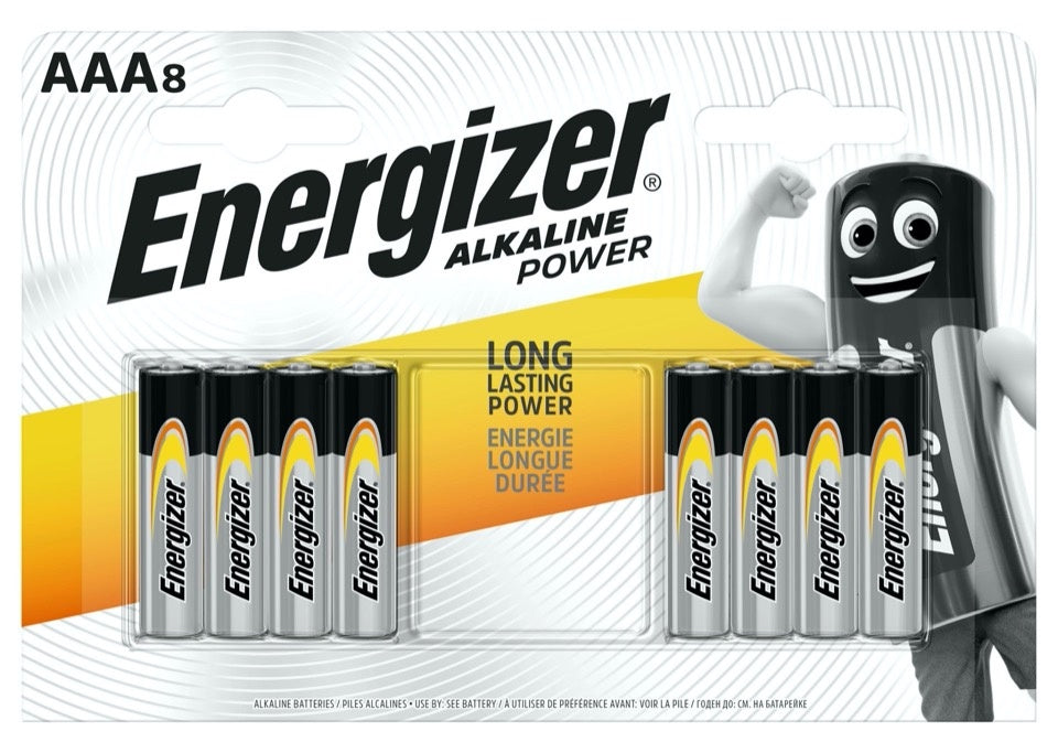 Energizer AAA Alkaline Power Batteries 8 Pack