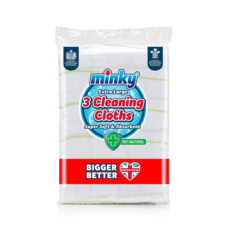 Minky Anti-Bac Cleaning Cloths 3 Pack