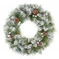 Christmas Snow Tipped Wreath Berry & Cone