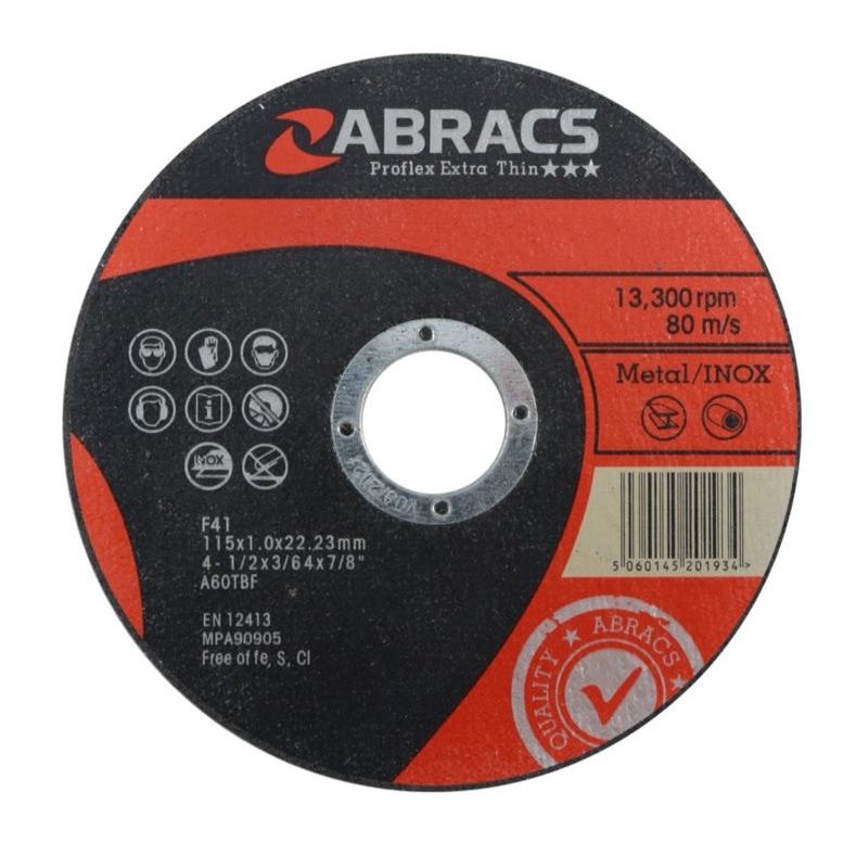 Abracs Proflex Extra Thin Cutting Disc 115 x 1mm x 22.23mm