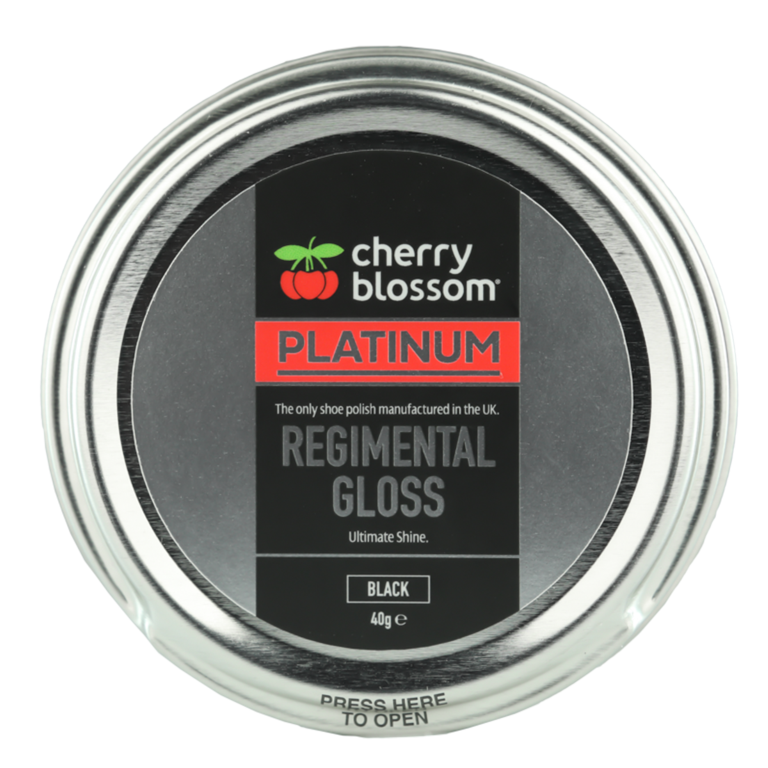 Cherry Blossom Regimental Gloss Black Boot Polish 40g