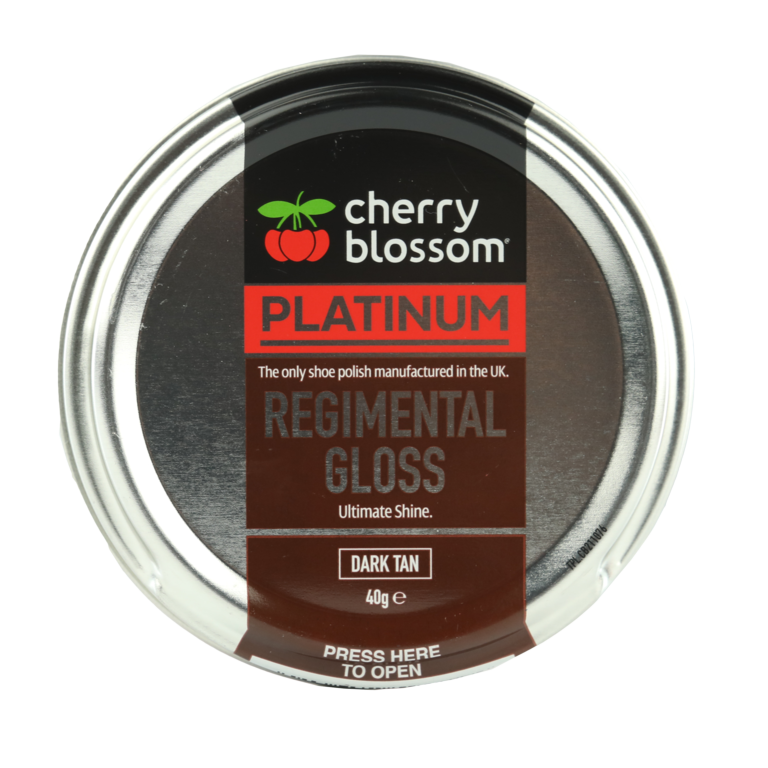 Cherry Blossom Dark Tan Regimental Gloss Boot Polish 40g