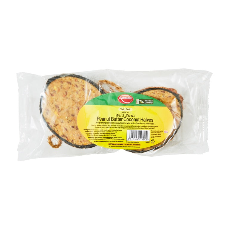 Peanut Butter Coconut Halves Bird Food