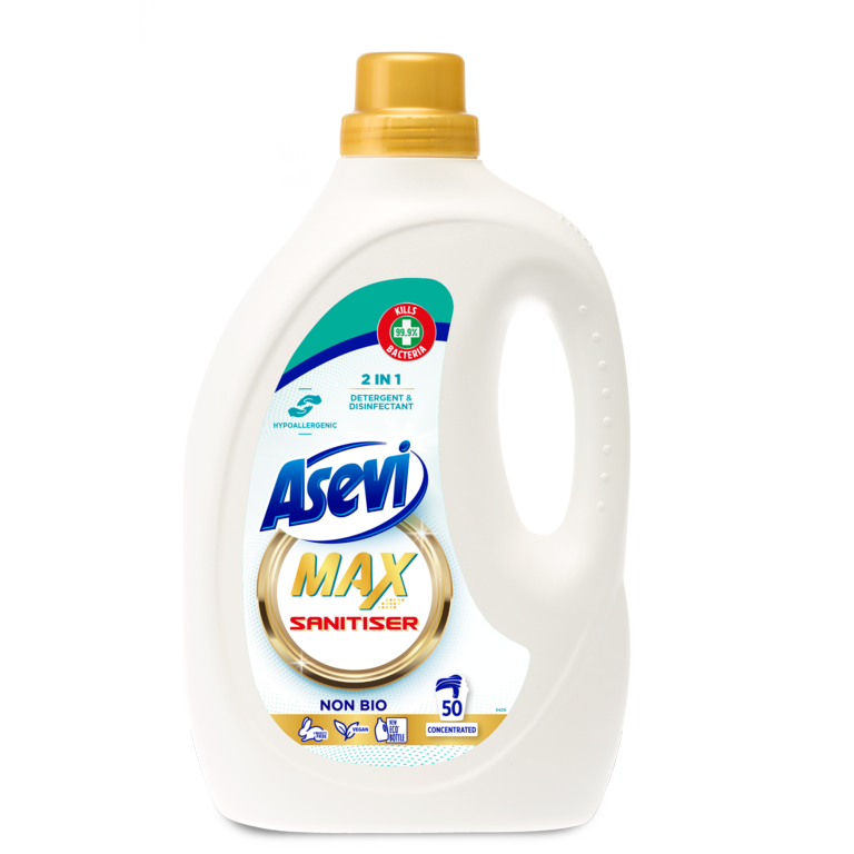 Asevi Max Sanitser 2 In 1 Detergent 50 Washes