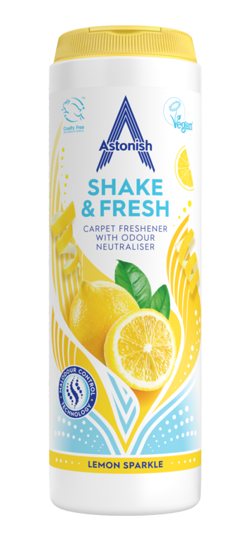 Astonish Shake & Fresh Carpet Freshener 400gm Lemon Sparkle