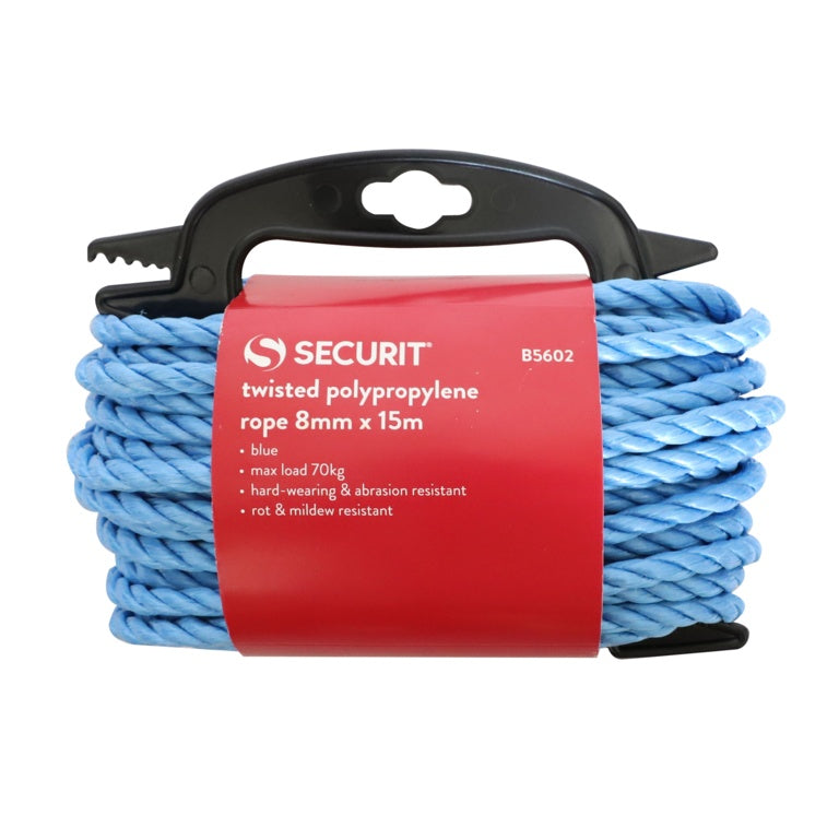 Twisted Polypropylene Rope Blue 8mm x 15m