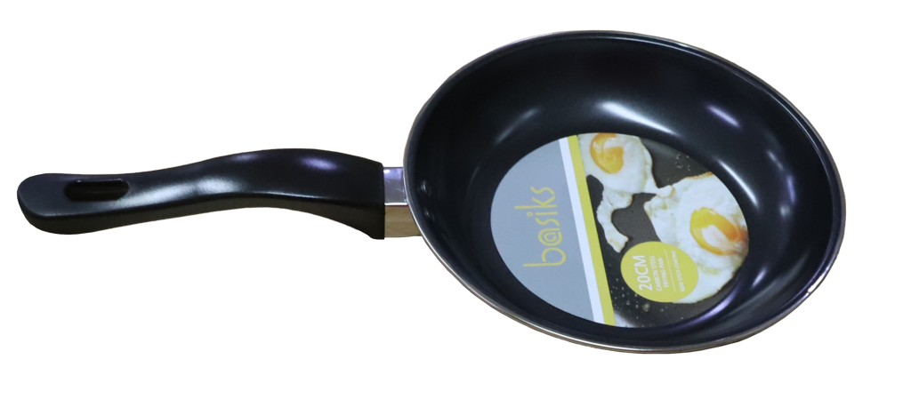 Basiks Carbon Steel Frying Pan Black 20cm